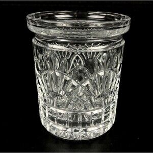 Vintage Shannon Crystal Glass Vase ice bucket biscuit jar Barware Heavy